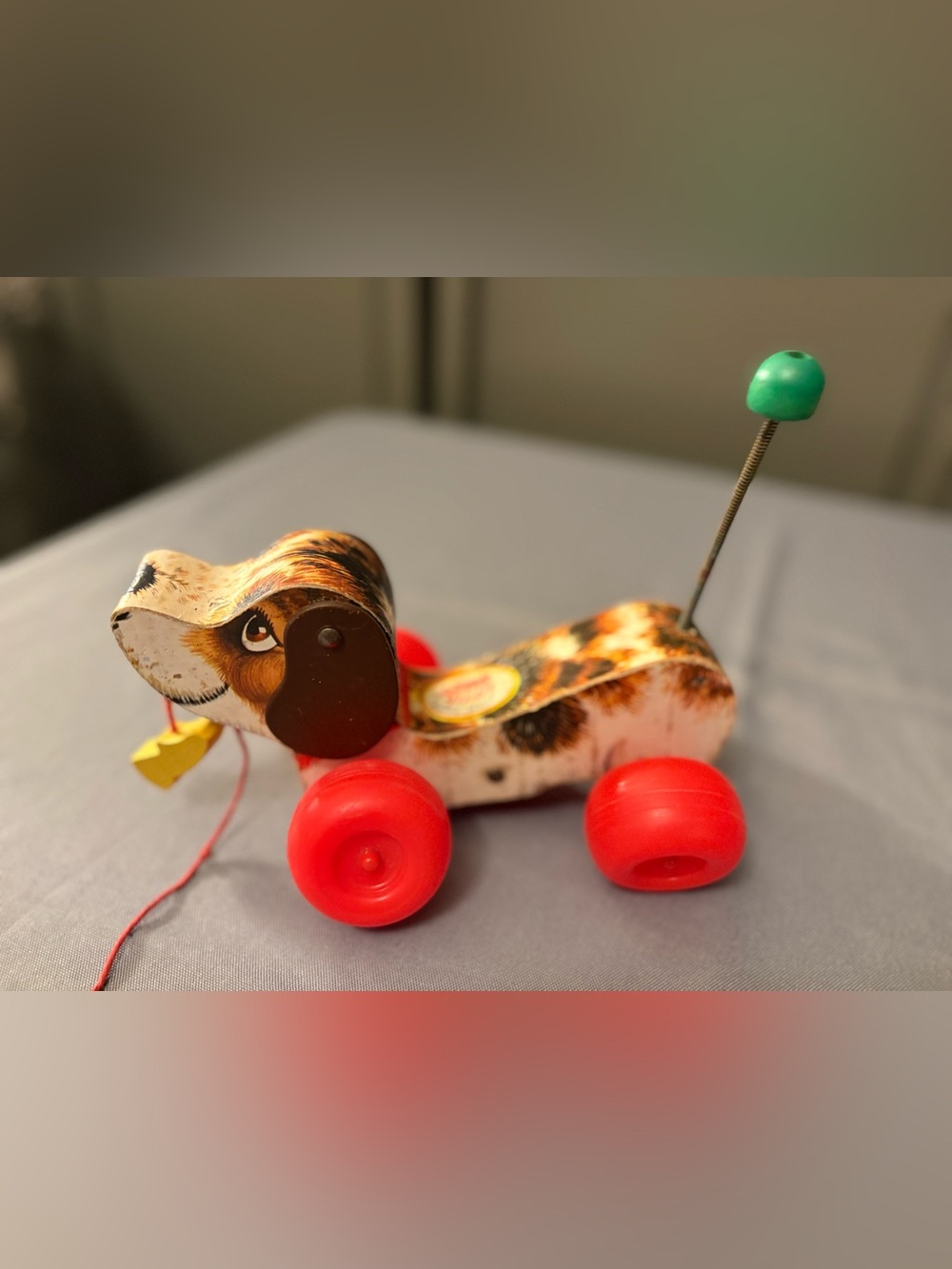 Vintage Fisher Price Little Snoopy Kids Pull-Along Dog Toy Model #693